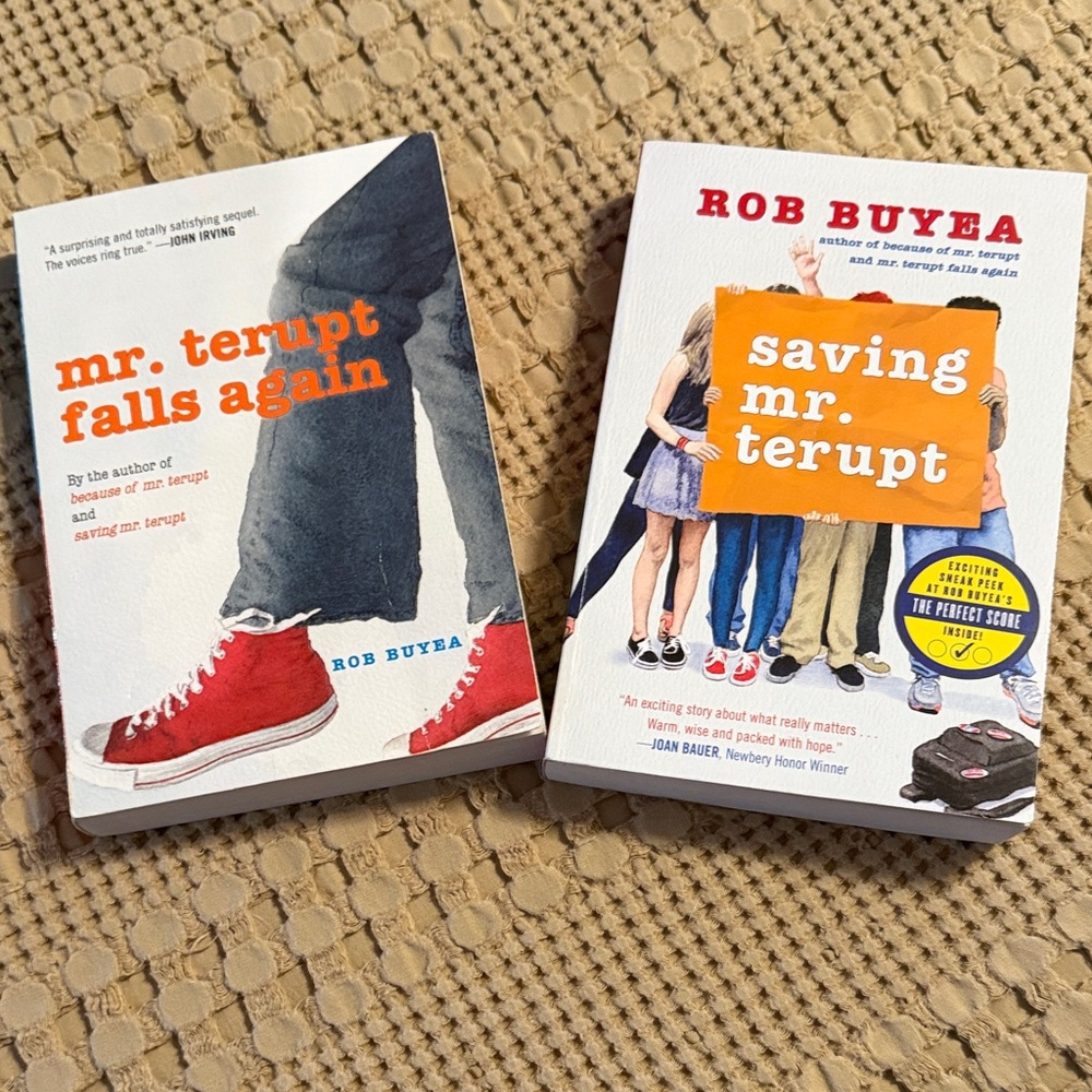 Saving Mr. Terupt & Mr. Terupt Falls Again Paperback Books - Red, White